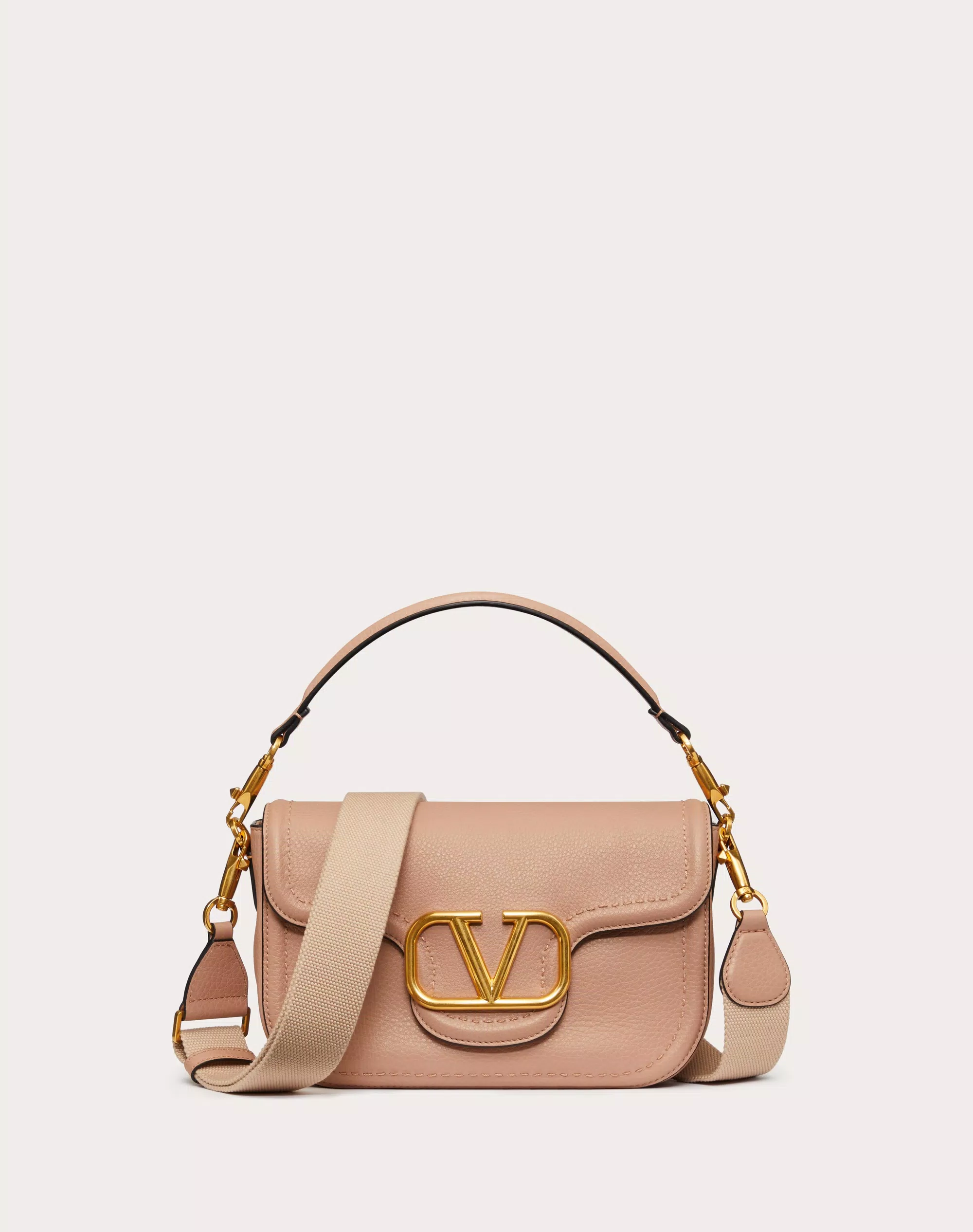 VALENTINO GARAVANI ALLTIME GRAINY CALFSKIN SHOULDER BAG
